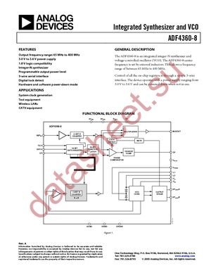 ADF4360-8BCP datasheet  